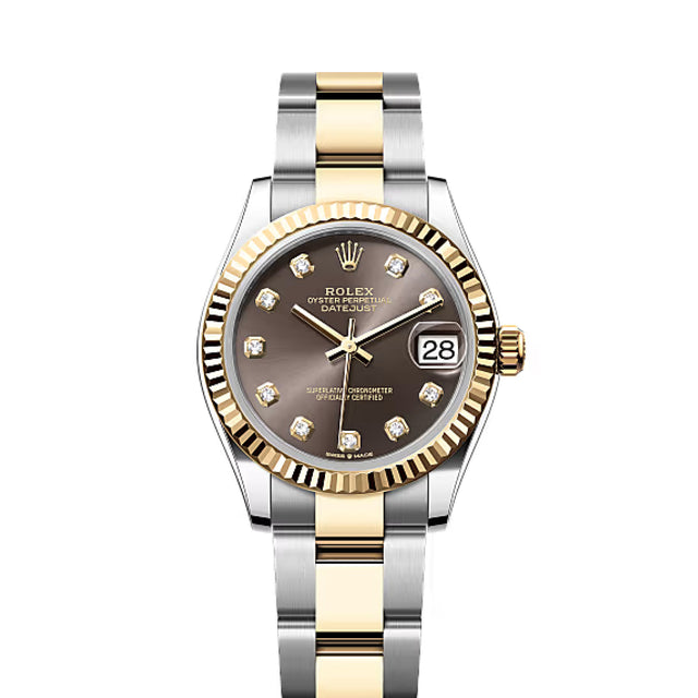 Classic Date Watch, Yellow Gold Tone, 31 mm