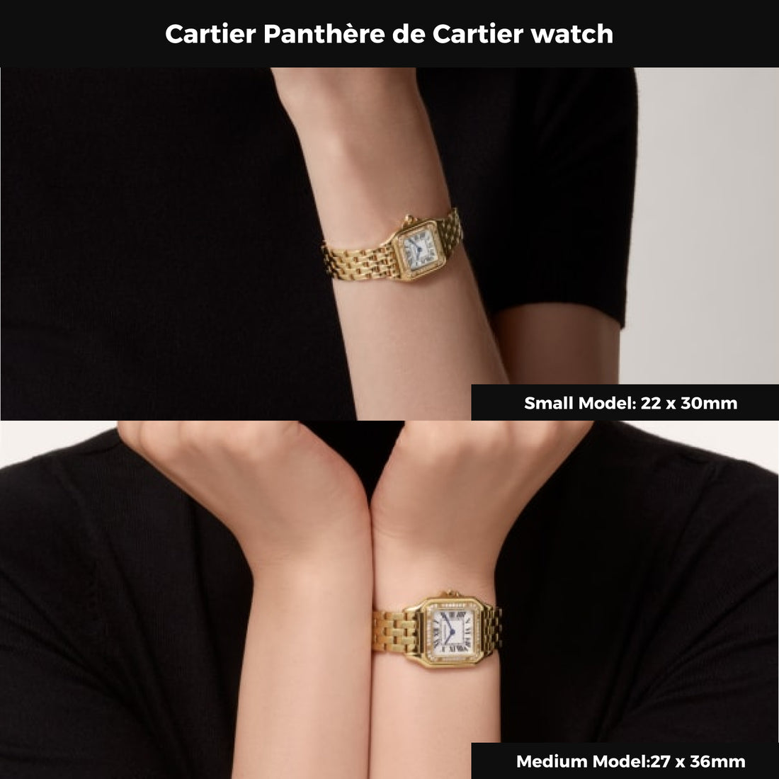 Square Link-Bracelet Watch, Yellow Gold Tone, Stone-Set, Small Model