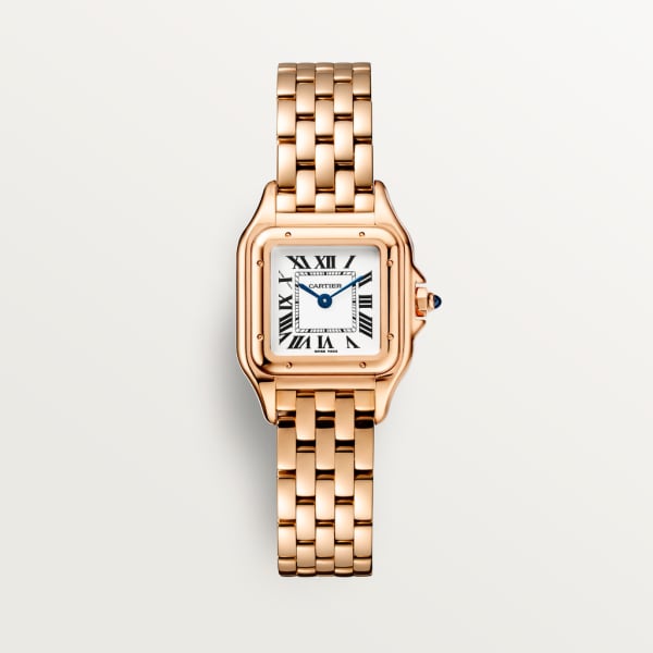 Square Link-Bracelet Watch, Rose Gold Tone, Small Model