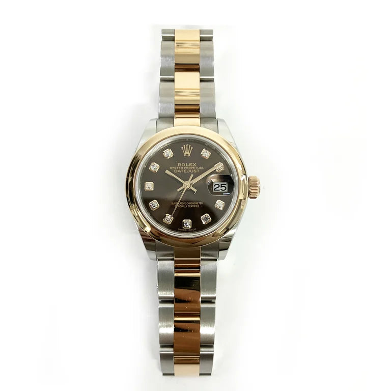 Classic Date Watch, Yellow Gold Tone, Steel, 31 mm