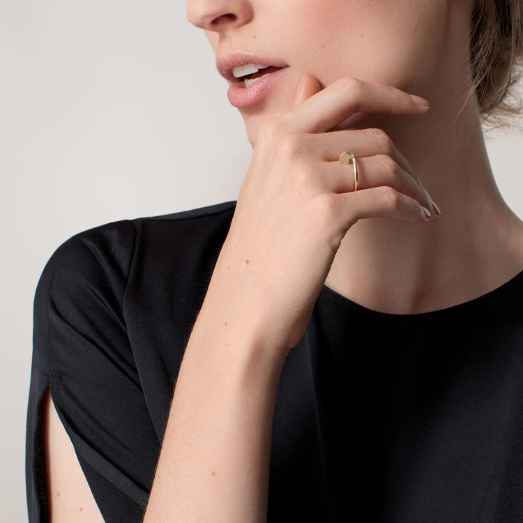 Wrapped Nail Ring, 18K Yellow Gold Plated