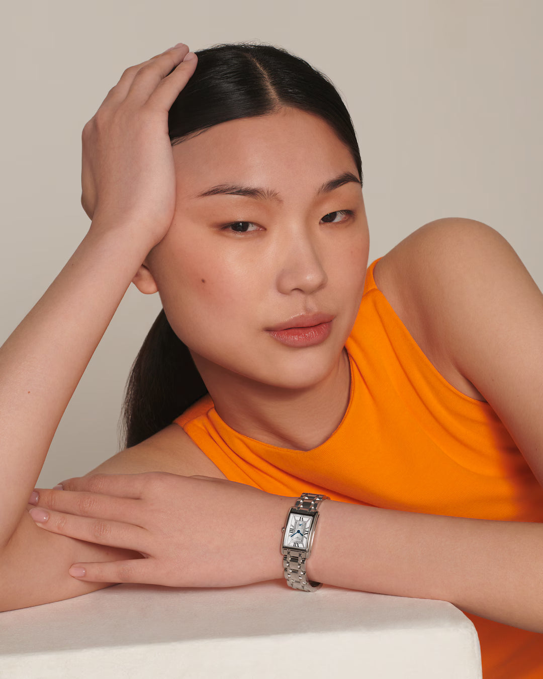 Rectangular Case Watch, Steel
