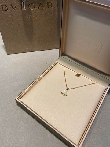 Fan-Motif Necklace, Rose Gold Tone, Stone-Set, Mother-of-Pearl