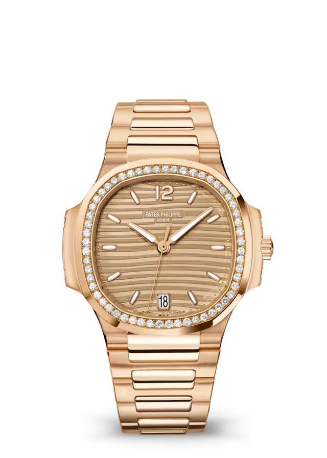 Porthole Case Watch, Rose Gold Tone, Stone-Set