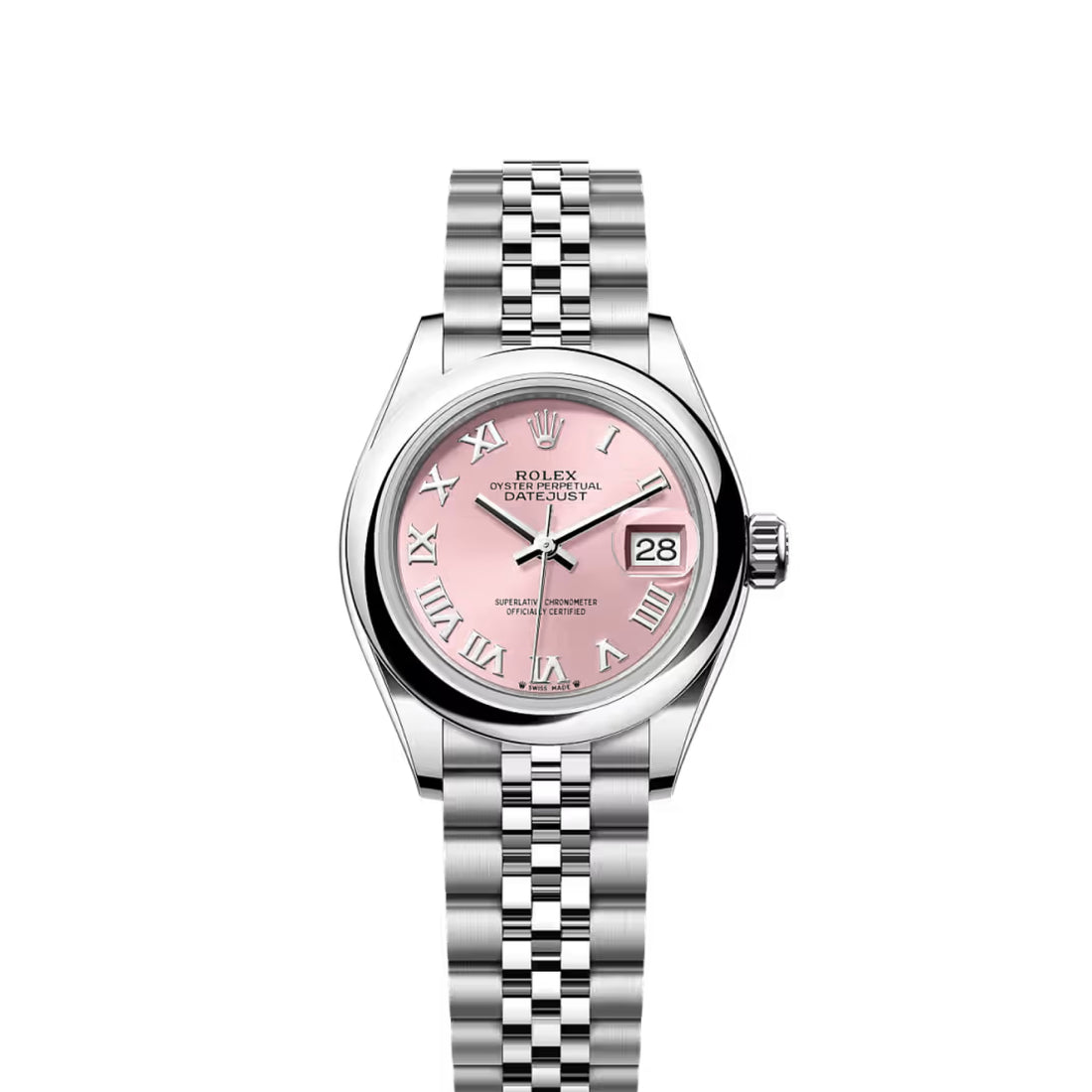 Classic Date Watch, Steel, 28 mm