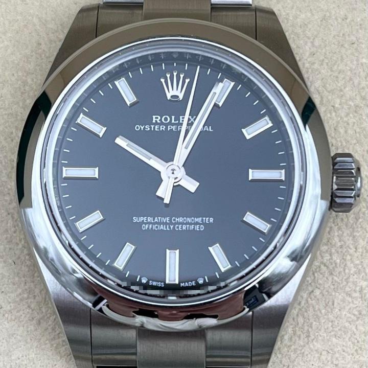 Round Automatic Watch, Steel, 28-31 mm
