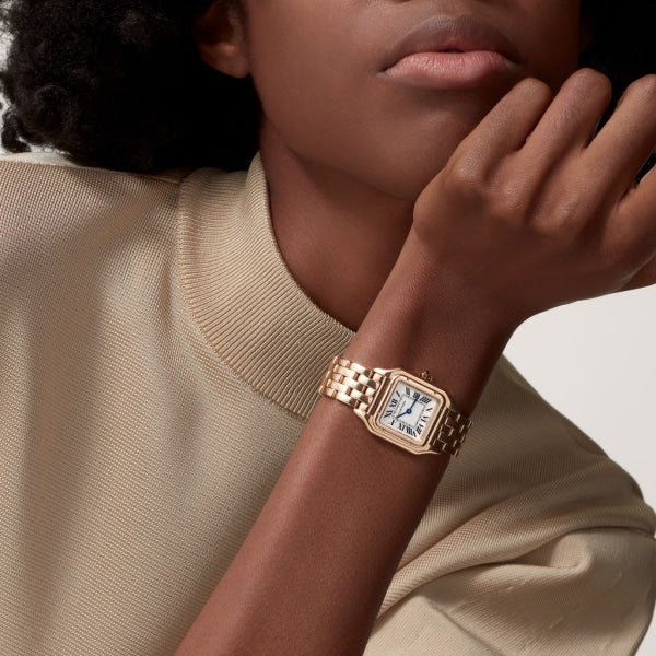 Square Link-Bracelet Watch, Rose Gold Tone