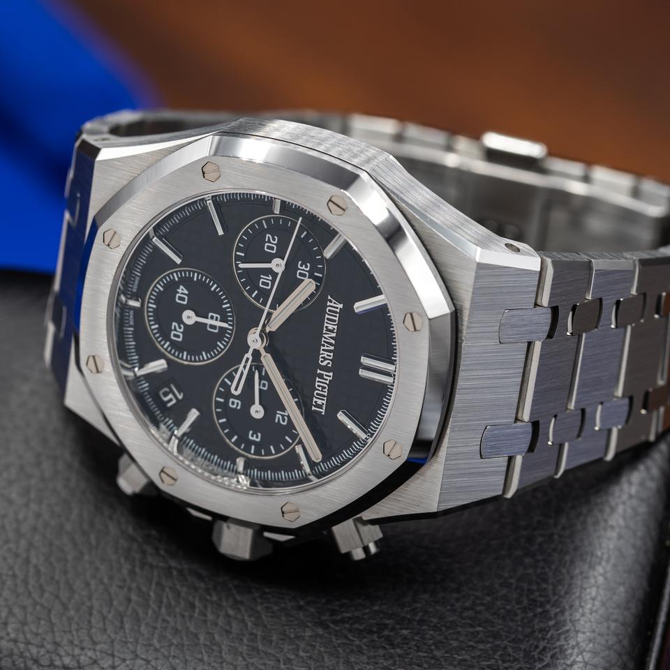 Octagonal Bezel Watch, Steel, 41 mm