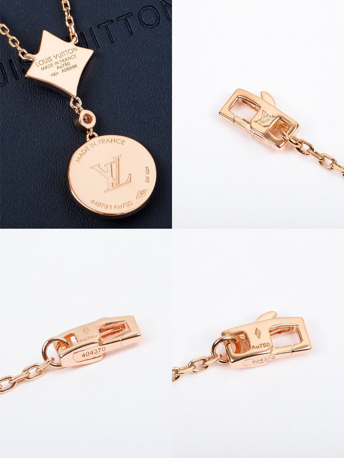 Flower Motif Necklace, Rose Gold Tone, Mother-of-Pearl, Stone-Set