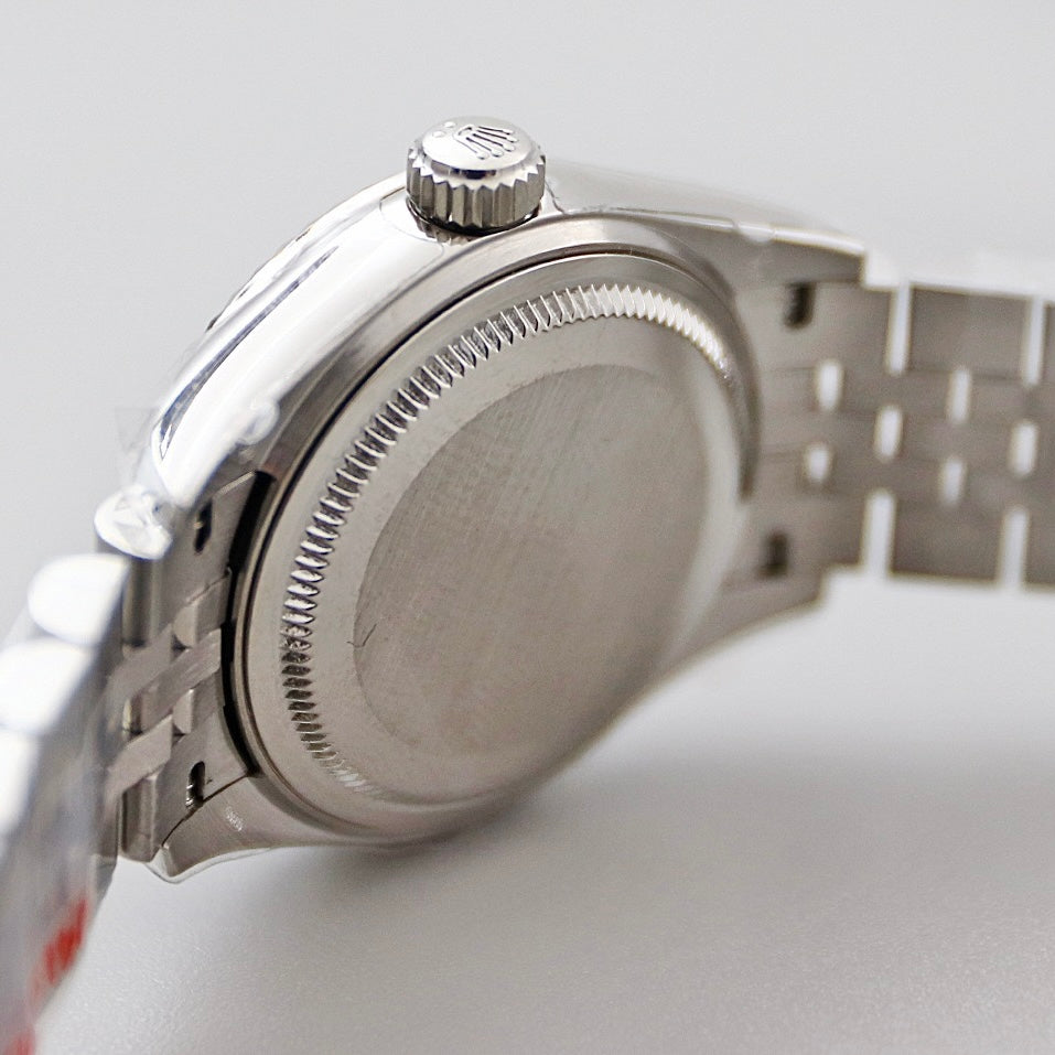 Classic Date Watch, White Gold Tone, Steel, White, 28 mm