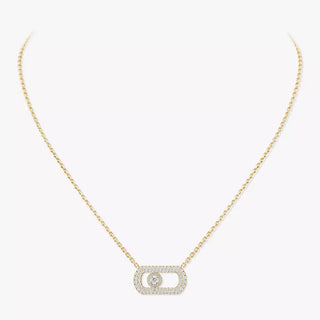 Chain Necklace, Yellow Gold Tone, Stone-Set