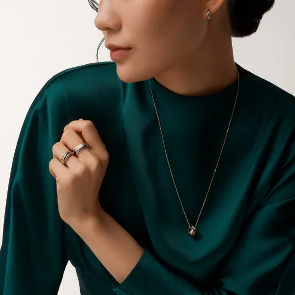 Three-Band Rolling Ring, Rose Gold Tone