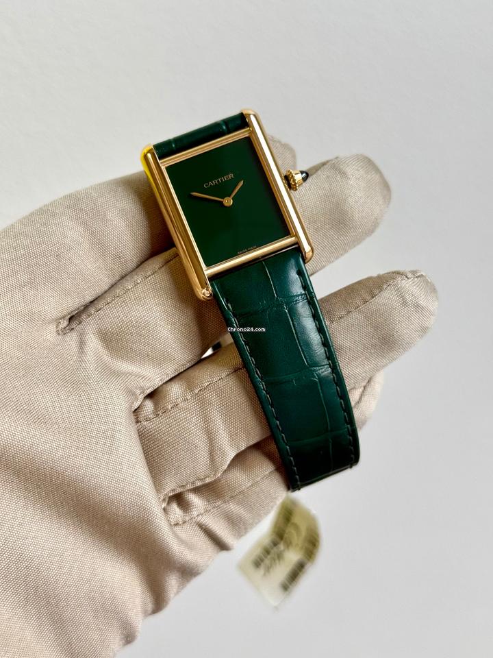 Rectangular Case Watch, Yellow Gold Tone, Medium Model