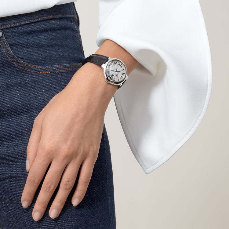 Round Domed Case Watch, Black