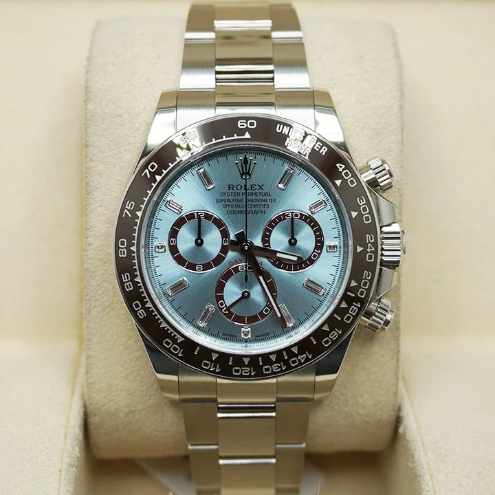 Chronograph Racing Watch, Platinum Tone, 40 mm