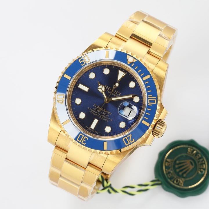 Dive-Style Watch, Yellow Gold Tone, 41 mm