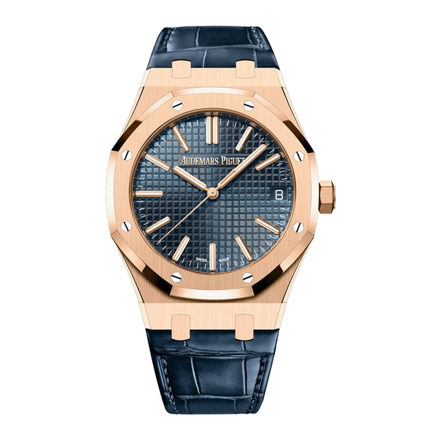 Octagonal Bezel Watch, Rose Gold Tone, Pink, 41 mm