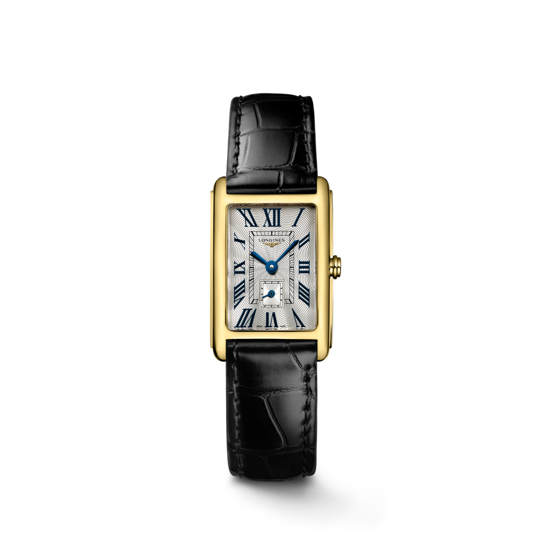 Rectangular Case Watch, 18K, Yellow Gold Tone