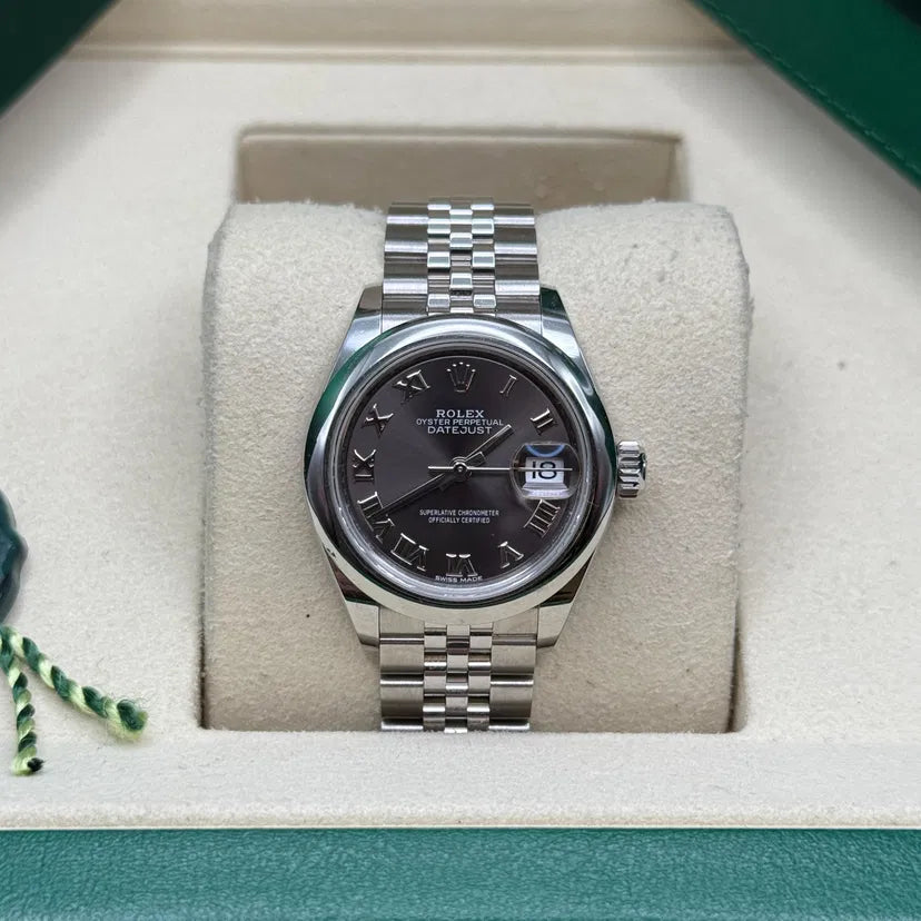 Classic Date Watch, White Gold Tone, Steel, White, 28-31 mm