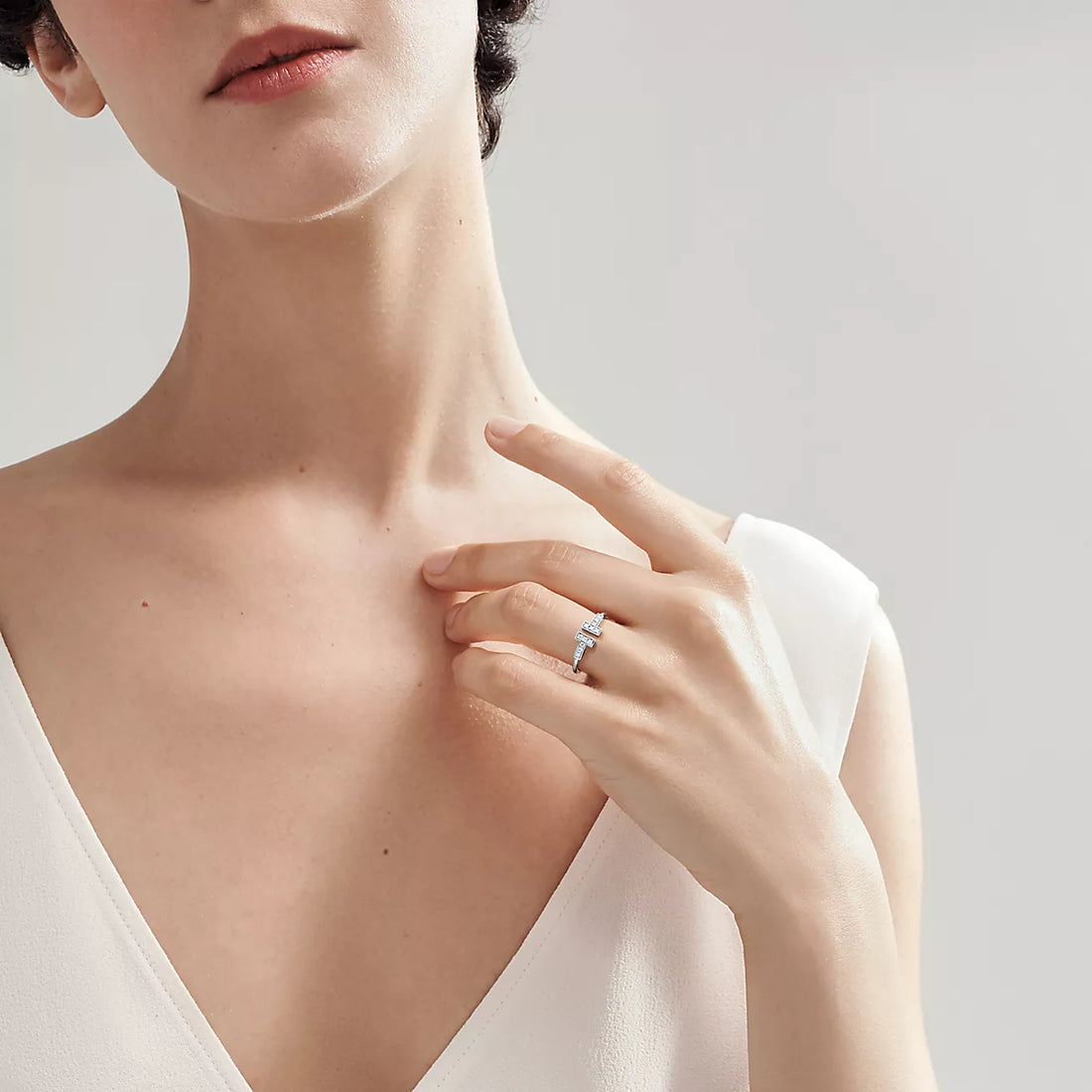 T-Motif Ring, Stone-Set
