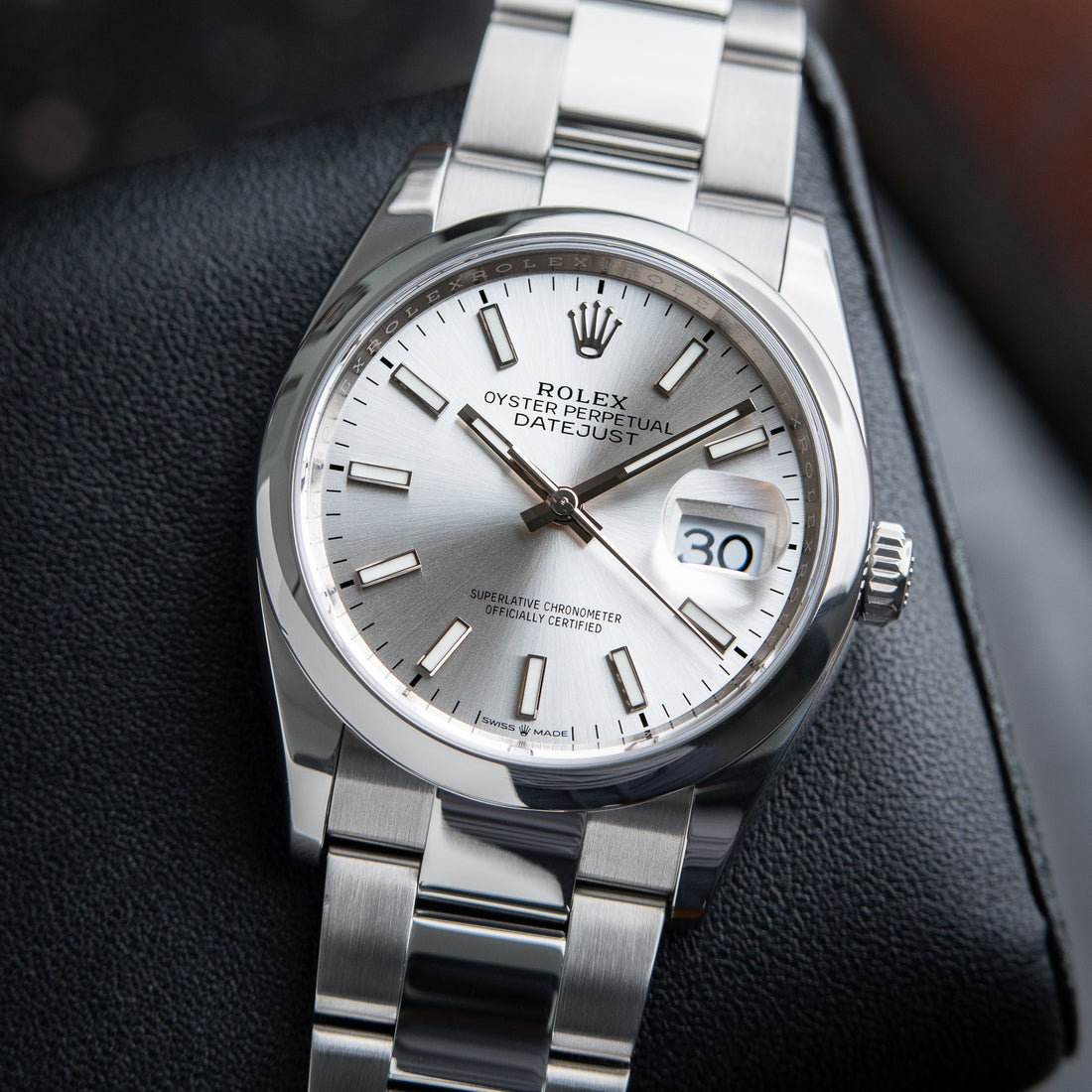 Classic Date Watch, Steel, 36 mm