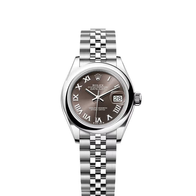 Classic Date Watch, White Gold Tone, Steel, White, 28-31 mm