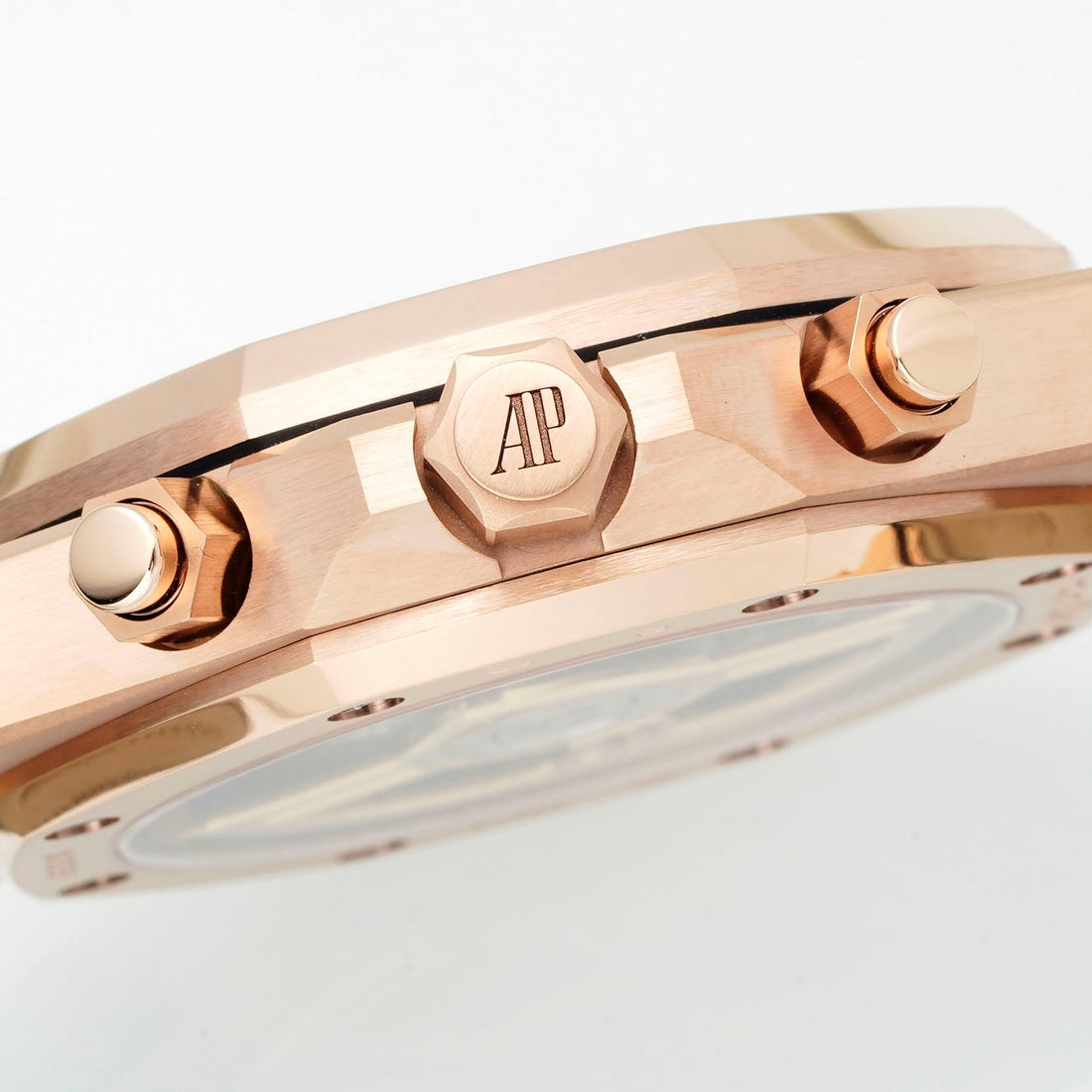 Octagonal Bezel Watch, 18K, Rose Gold Tone, 41 mm
