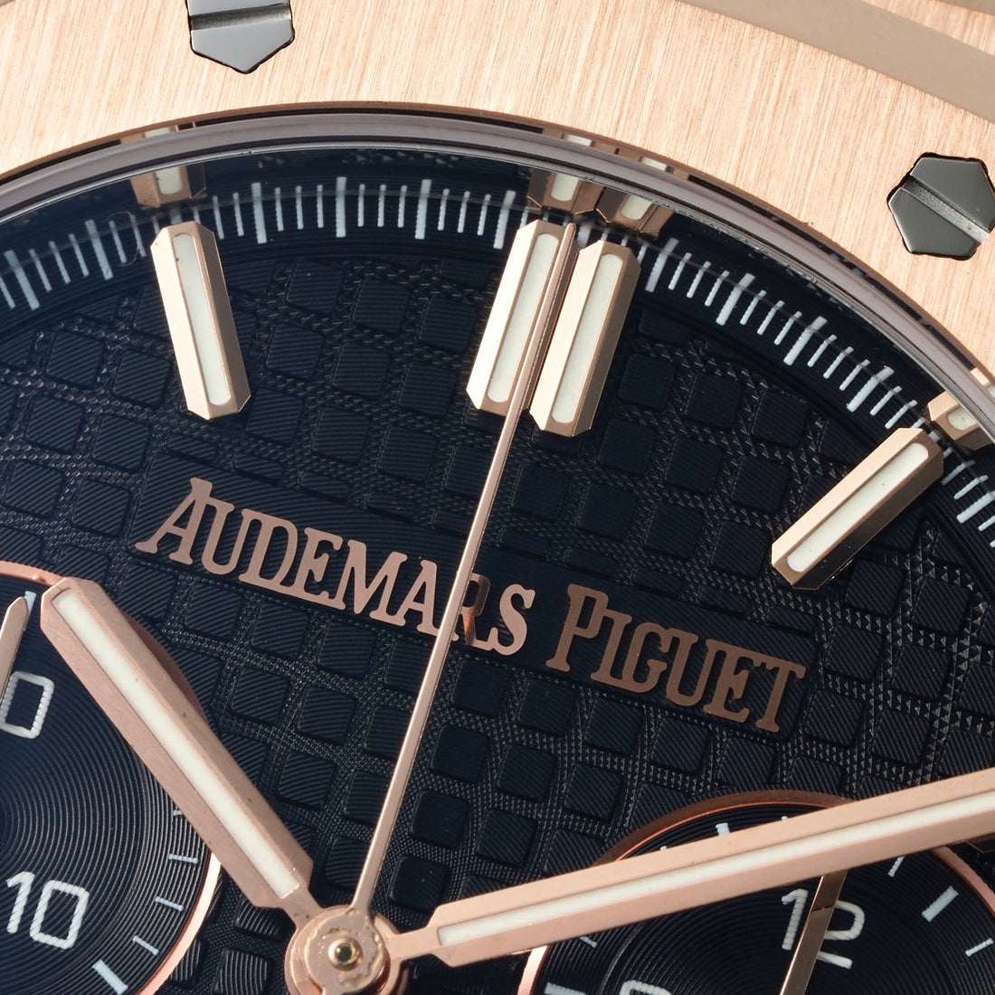 Octagonal Bezel Watch, 18K, Rose Gold Tone, 41 mm