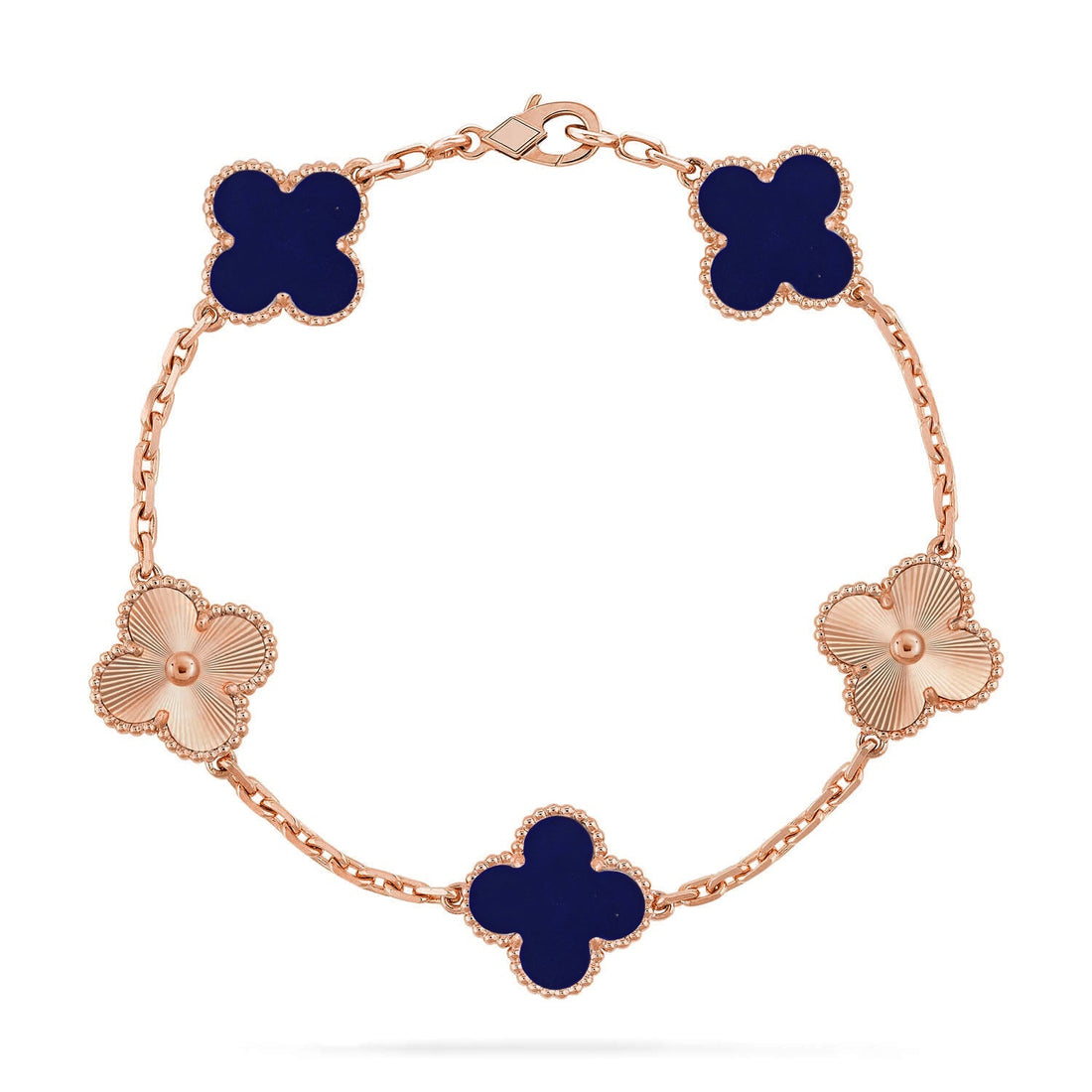 Quatrefoil 5 Motifs Bracelet, Lapis Lazuli