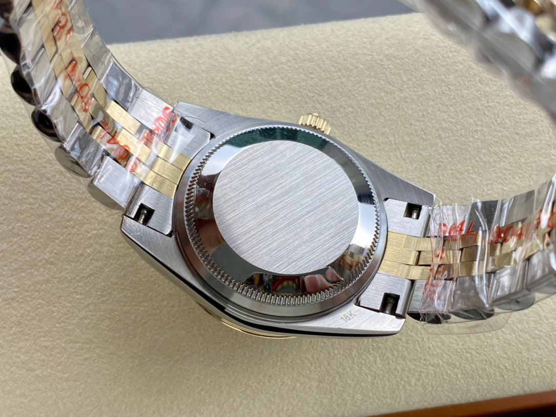 Classic Date Watch, Yellow Gold Tone, Steel, 31 mm