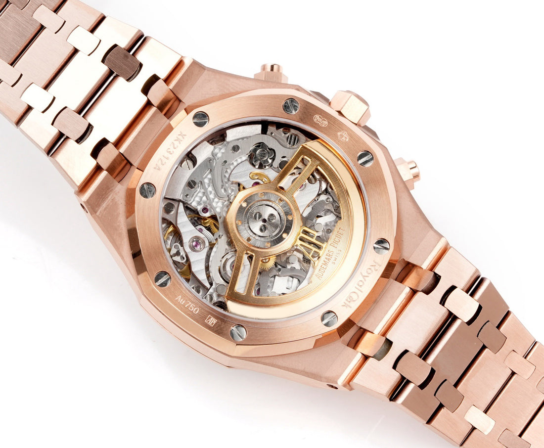 Octagonal Bezel Watch, 18K, Rose Gold Tone, 41 mm
