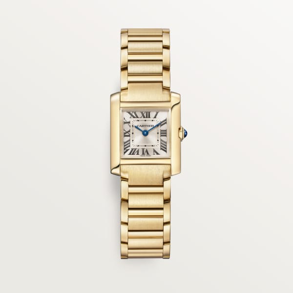 Rectangular Case Watch, Yellow Gold Tone, Small Model