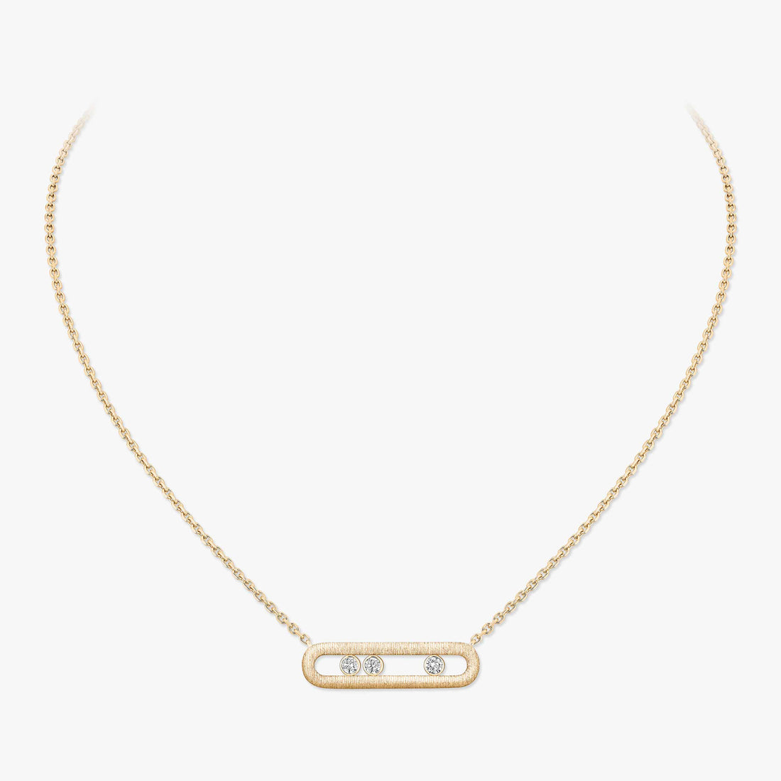 Chain Necklace, Yellow Gold Tone, Stone-Set