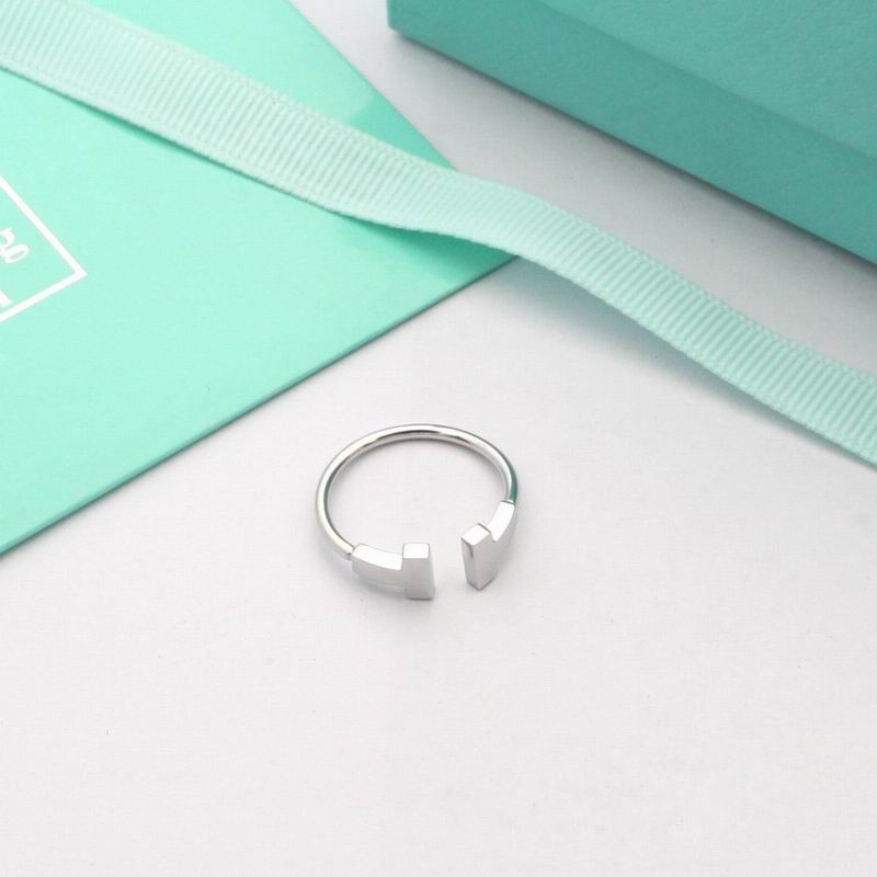 Wire Band Ring, White Gold Tone