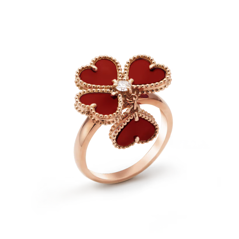 Heart Motif Ring, Carnelian