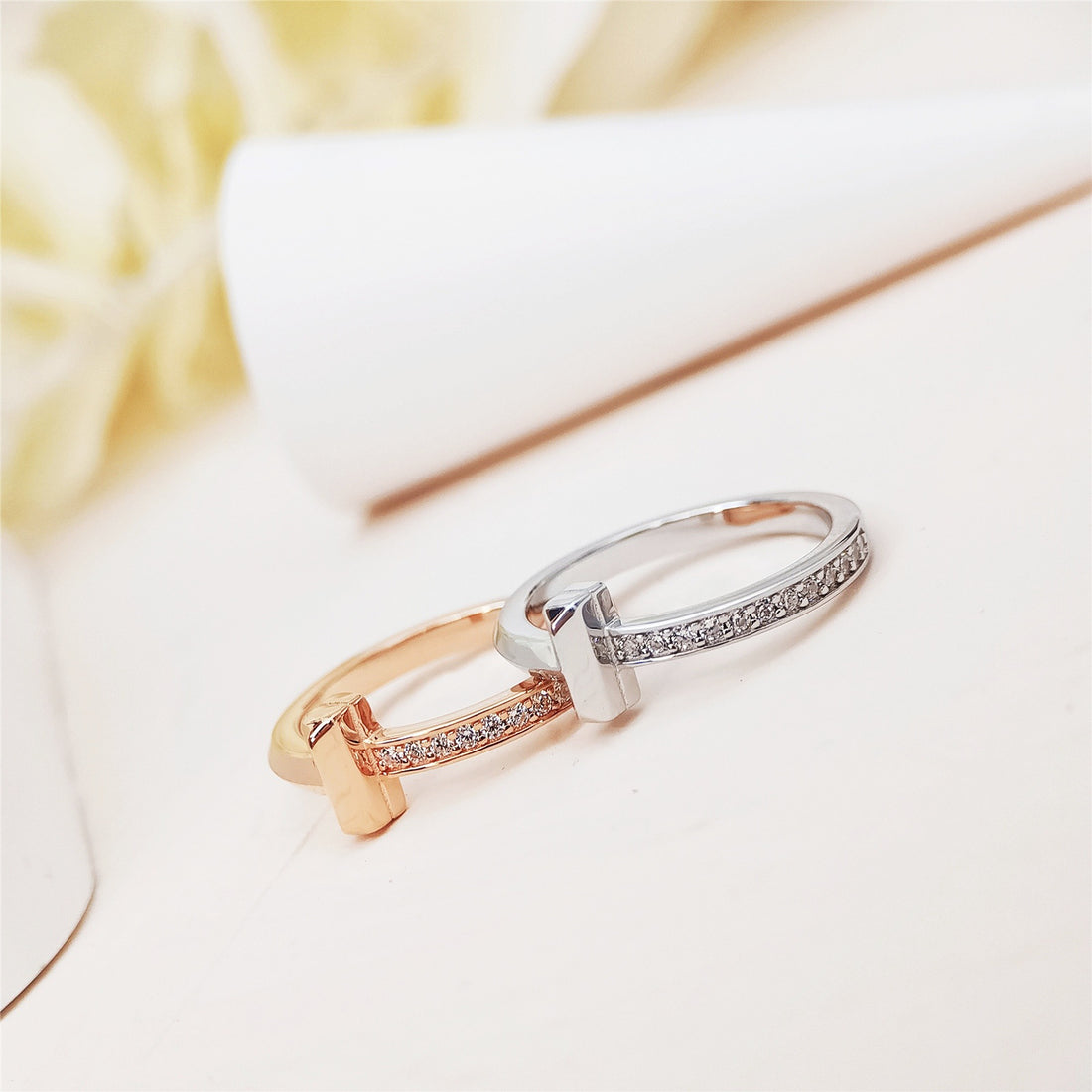 Wide Band Ring, Rose Gold Tone