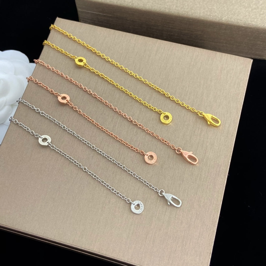 Snake-Scale Necklace, Rose Gold Tone, Stone-Set