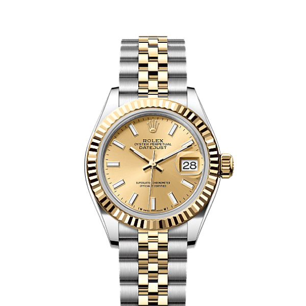 Classic Date Watch, Yellow Gold Tone, Steel, 28-36 mm