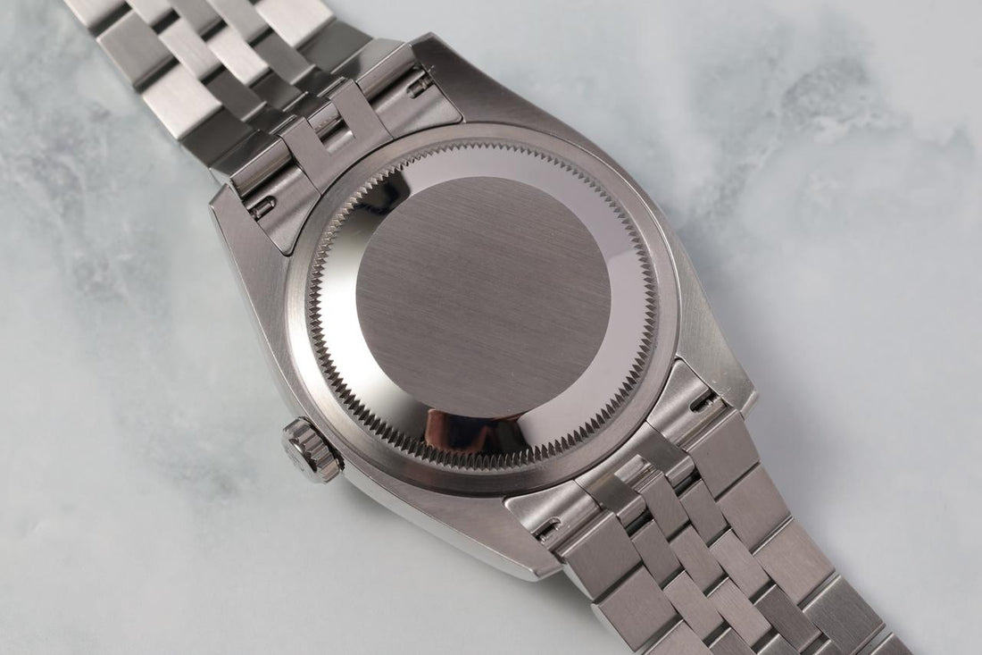 Classic Date Watch, White Gold Tone, Steel, White, 36 mm
