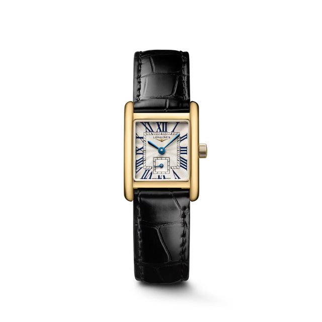 Rectangular Case Watch, 18K, Yellow Gold Tone