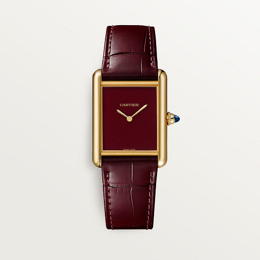 Rectangular Case Watch, Yellow Gold Tone, Medium Model