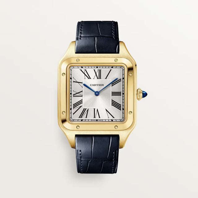 Slim Square Case Watch, Yellow Gold Tone, Extra Large Model