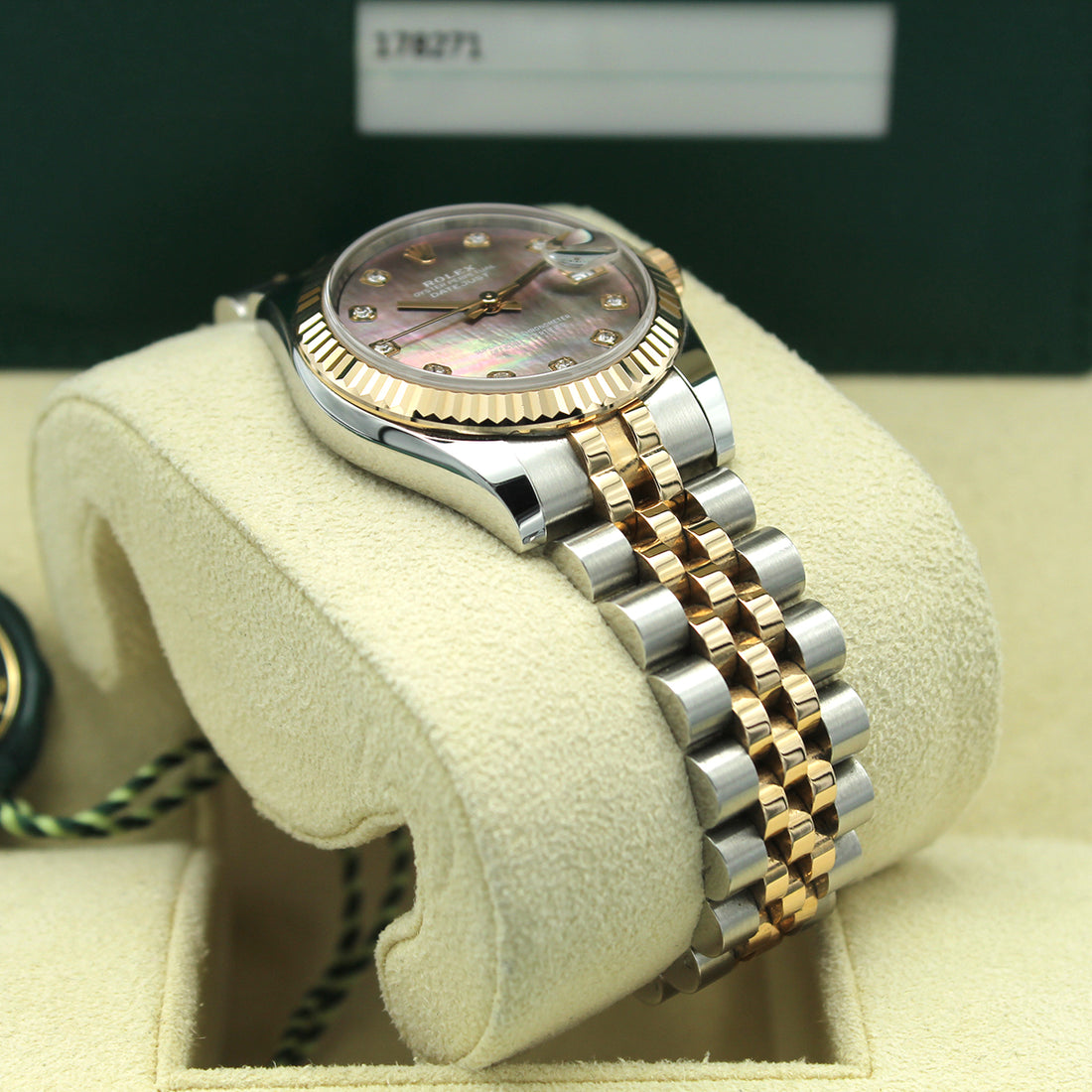 Classic Date Watch, Yellow Gold Tone, Steel, 31 mm