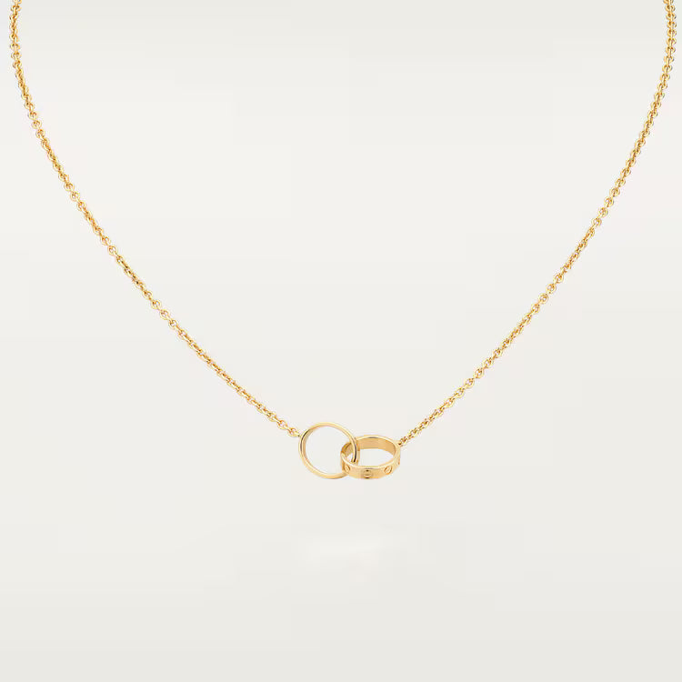 Screw-Motif Pendant Necklace, Yellow Gold Tone