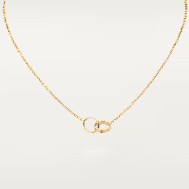 Screw-Motif Pendant Necklace, Yellow Gold Tone