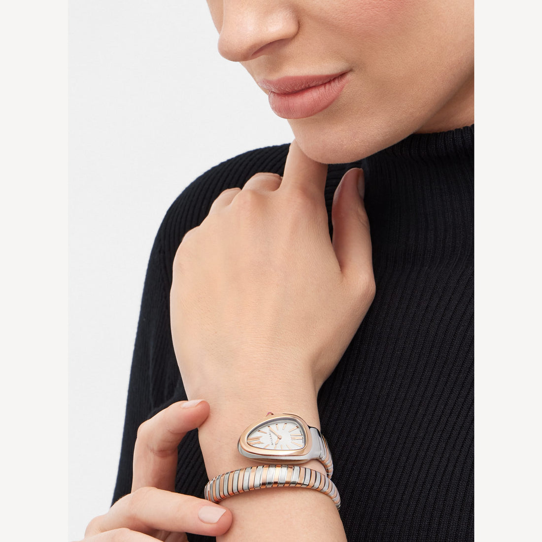 Coiled Band Watch, Rose Gold Tone, Steel, 35 mm