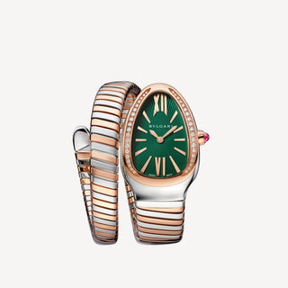 Coiled Band Watch, Rose Gold Tone, Stone-Set, 35 mm, Size S