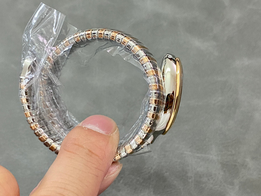 Coiled Band Watch, Rose Gold Tone, Steel, 35 mm, Size S