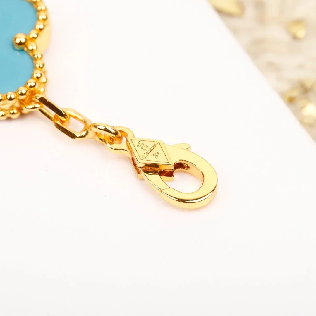 Quatrefoil 5 Motifs Bracelet, Turquoise