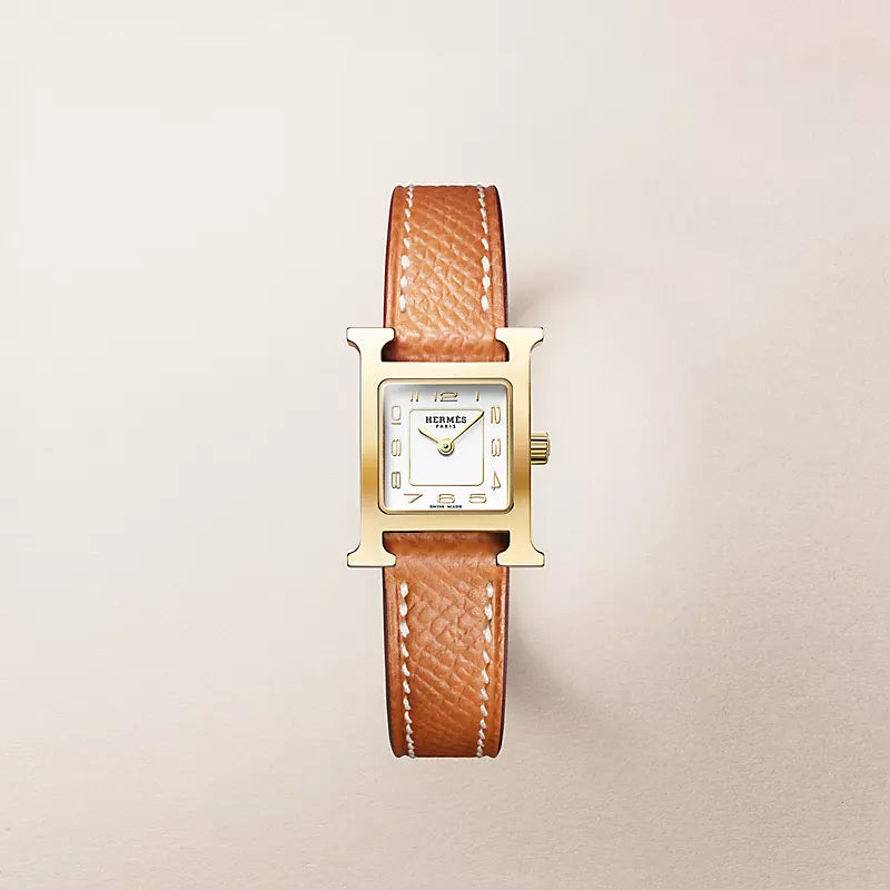 H-Case Watch, Yellow Gold Tone, Mini Model, 21 mm
